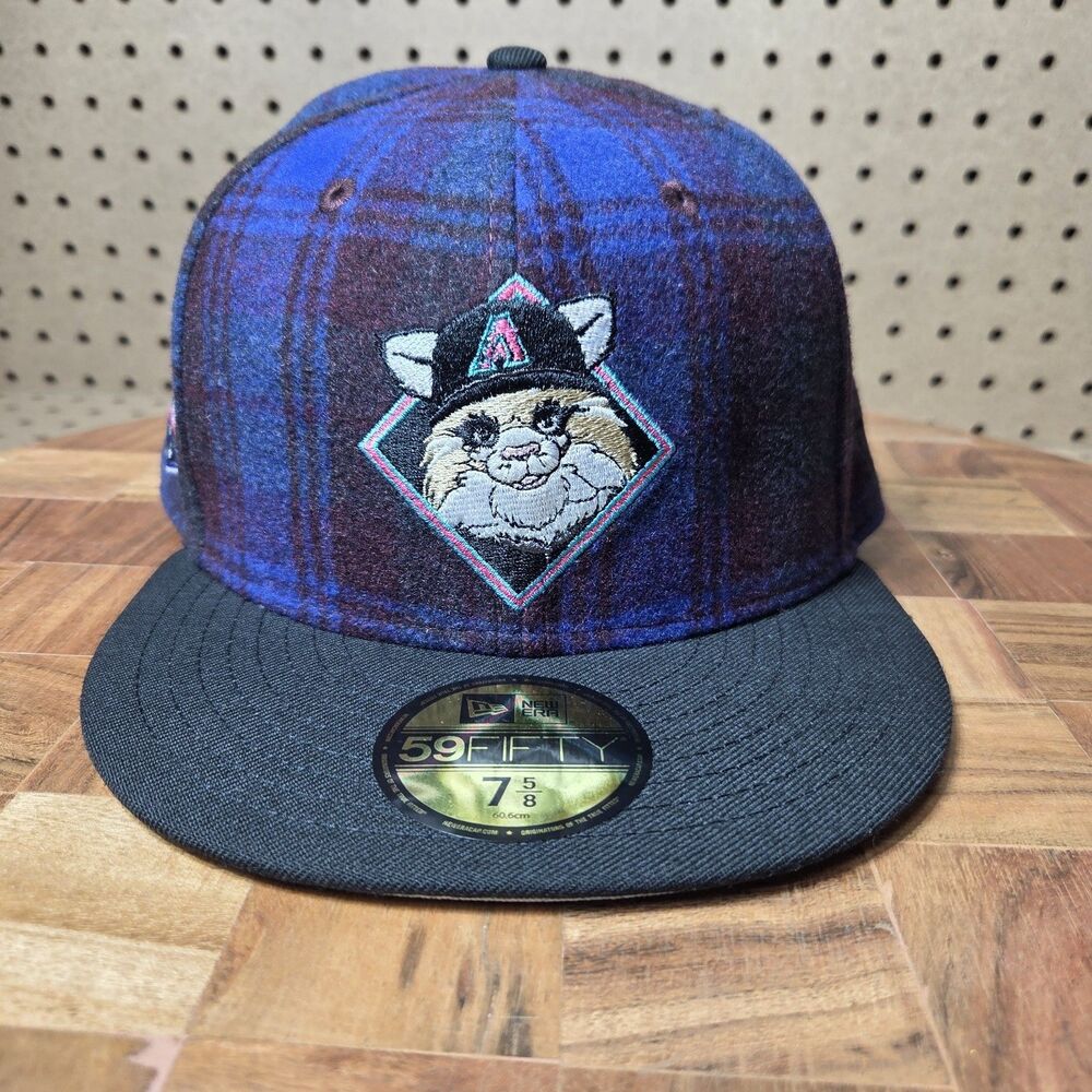 New Era 59fifty Arizona Diamondbacks Mascot Flannel Plaid Fitted Cap Men's 7 5/8